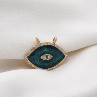 Green Evil Eye Charm (Large)