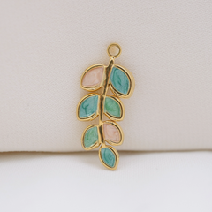 Green and Pink Branch Charm (Medium) - Waterproof
