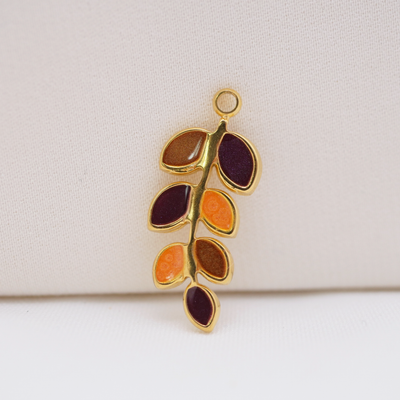 Orange and Brown Branch Charm (Medium) - Waterproof