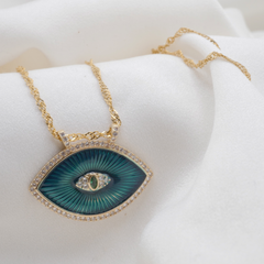 Green Evil Eye Charm (Large)