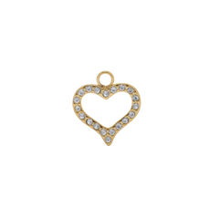 Open CZ Heart Charm (Medium) - Waterproof