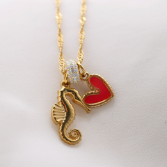 Red Enamel Heart Charm (Small)