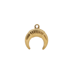 Ribbed Double Horn Charm (Medium) - Waterproof