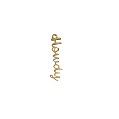 Gold Script "Howdy" Charm (Medium) (Waterproof)