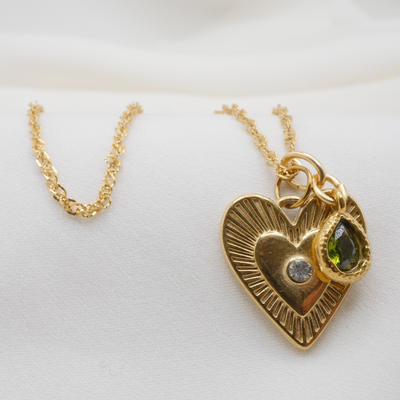 Birthstone Teardrop Charm (Small-Tiny)