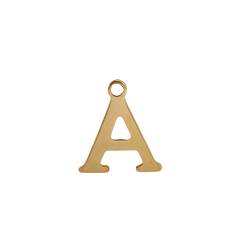 Gold Block Letter Charm (Large)
