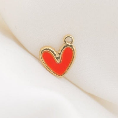 Red Enamel Heart Charm (Small)
