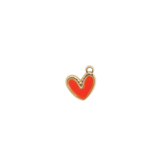 Red Enamel Heart Charm (Tiny)