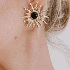 Ruth (starfish) Earrings Black Onyx