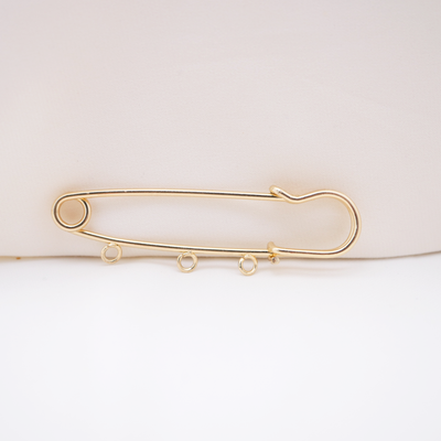 Safety Pin Brooch Charm Holder