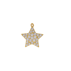 Pave CZ Star Charm (Medium)