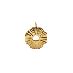 Gold Sunburst Disc Charm (Medium) (Waterproof)