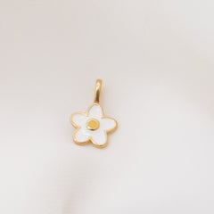 White Daisy Flower Charm (Small)