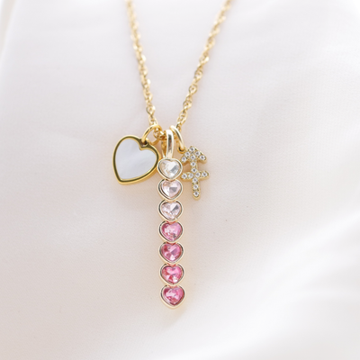 White Enamel Heart Charm (Small)