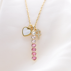 White Enamel Heart Charm (Small)