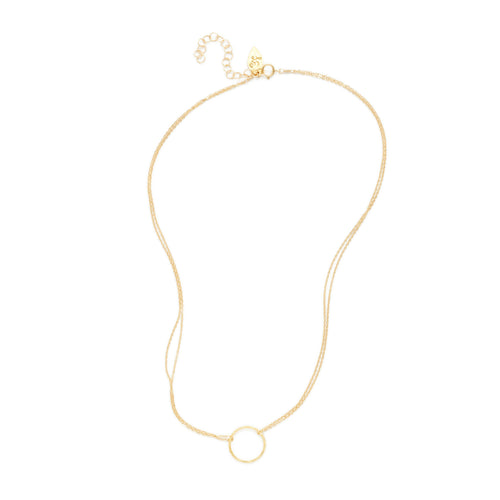 Beth (small hammered circle) Necklace