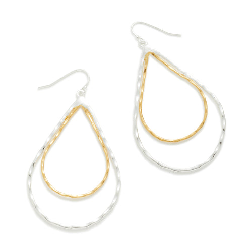 Jacqueline (large two-tone teardrop) Earrings